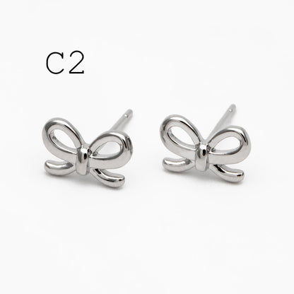 4pcs Gold/ Rhodium plated Brass Christmas Stud Earrings (GB-139)