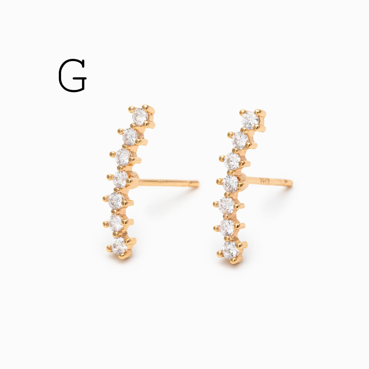 4pcs CZ Pave Dainty Earring, 18K Gold Plated Brass, Jewelry Making, Diy Material, Jewelry Supplies (GB-3369)