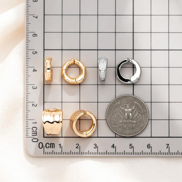 4pcs Gold/ Silver Tone Ear Cuff, Minimalist Cartilage Earrings, Dainty Clip On Earrings (GB-4579)