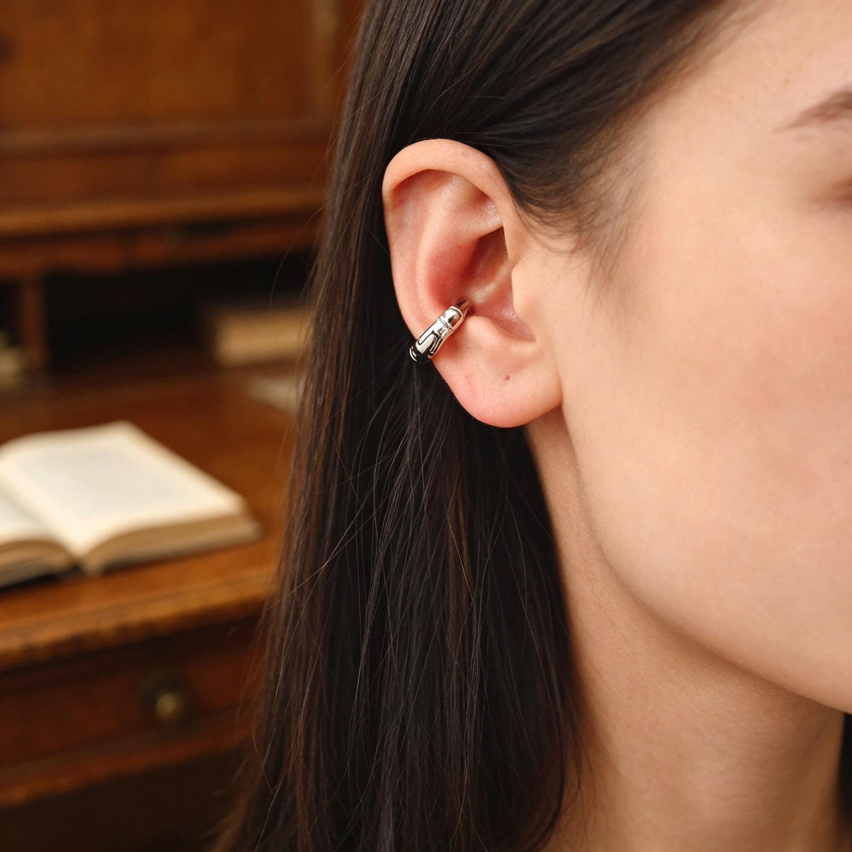 4pcs Gold/ Silver Tone Ear Cuff, Minimalist Cartilage Earrings, Dainty Clip On Earrings (GB-4579)