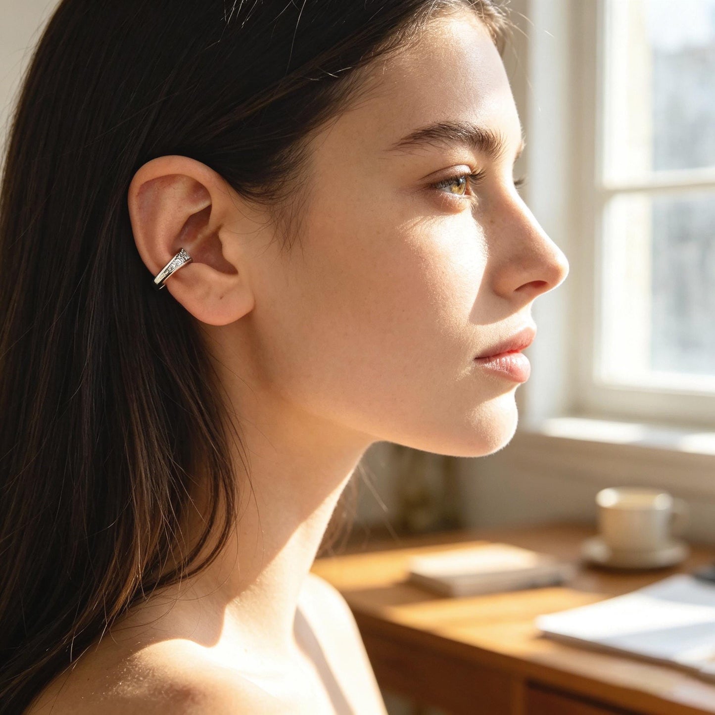 4pcs Gold/ Silver Tone Ear Cuff, Minimalist Cartilage Earrings, Dainty Clip On Earrings (GB-4579)