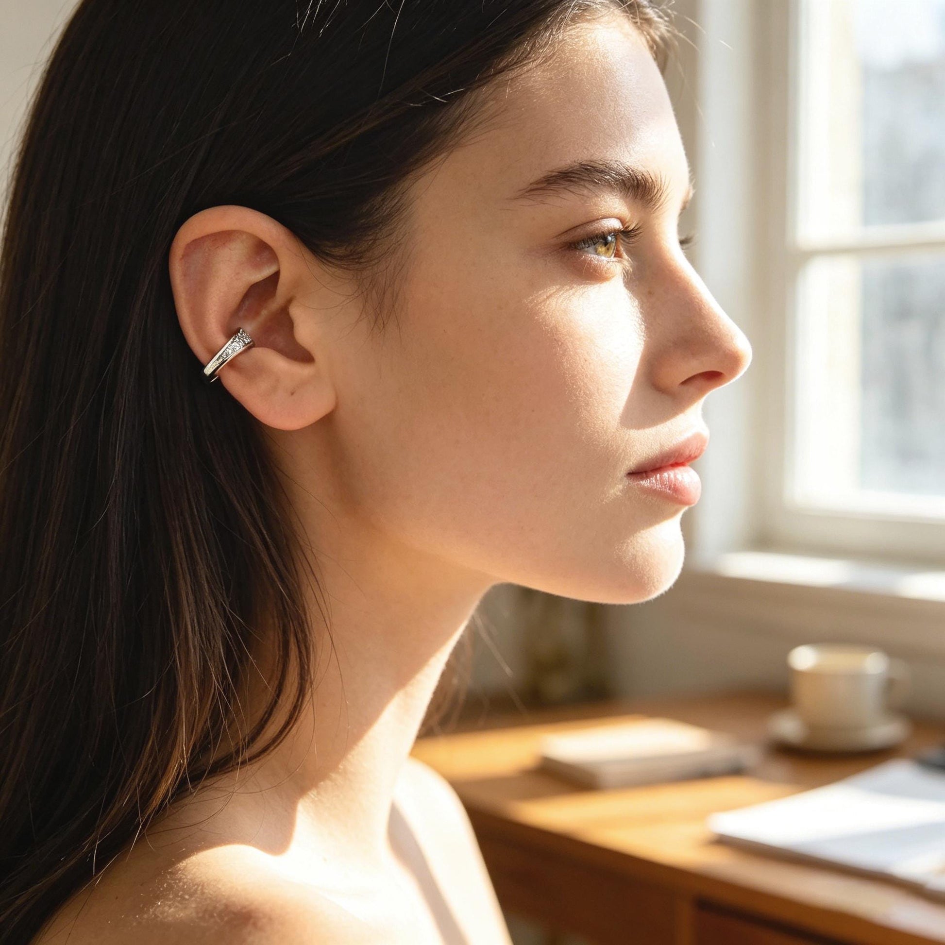 4pcs Gold/ Silver Tone Ear Cuff, Minimalist Cartilage Earrings, Dainty Clip On Earrings (GB-4579)