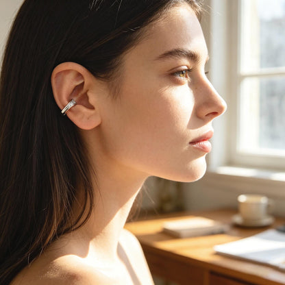 4pcs Gold/ Silver Tone Ear Cuff, Minimalist Cartilage Earrings, Dainty Clip On Earrings (GB-4579)