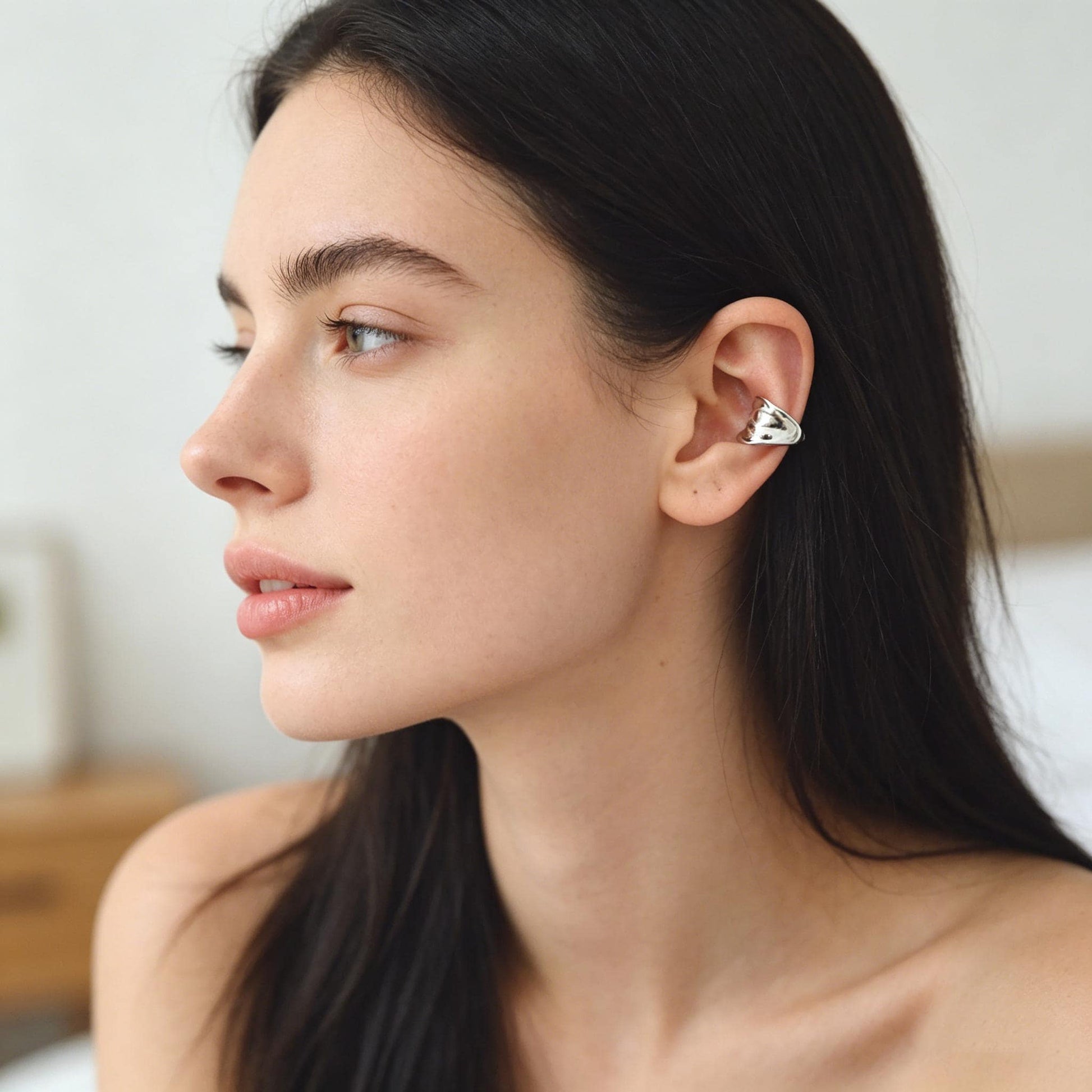 4pcs Gold/ Silver Tone Ear Cuff, Minimalist Cartilage Earrings, Dainty Clip On Earrings (GB-4579)