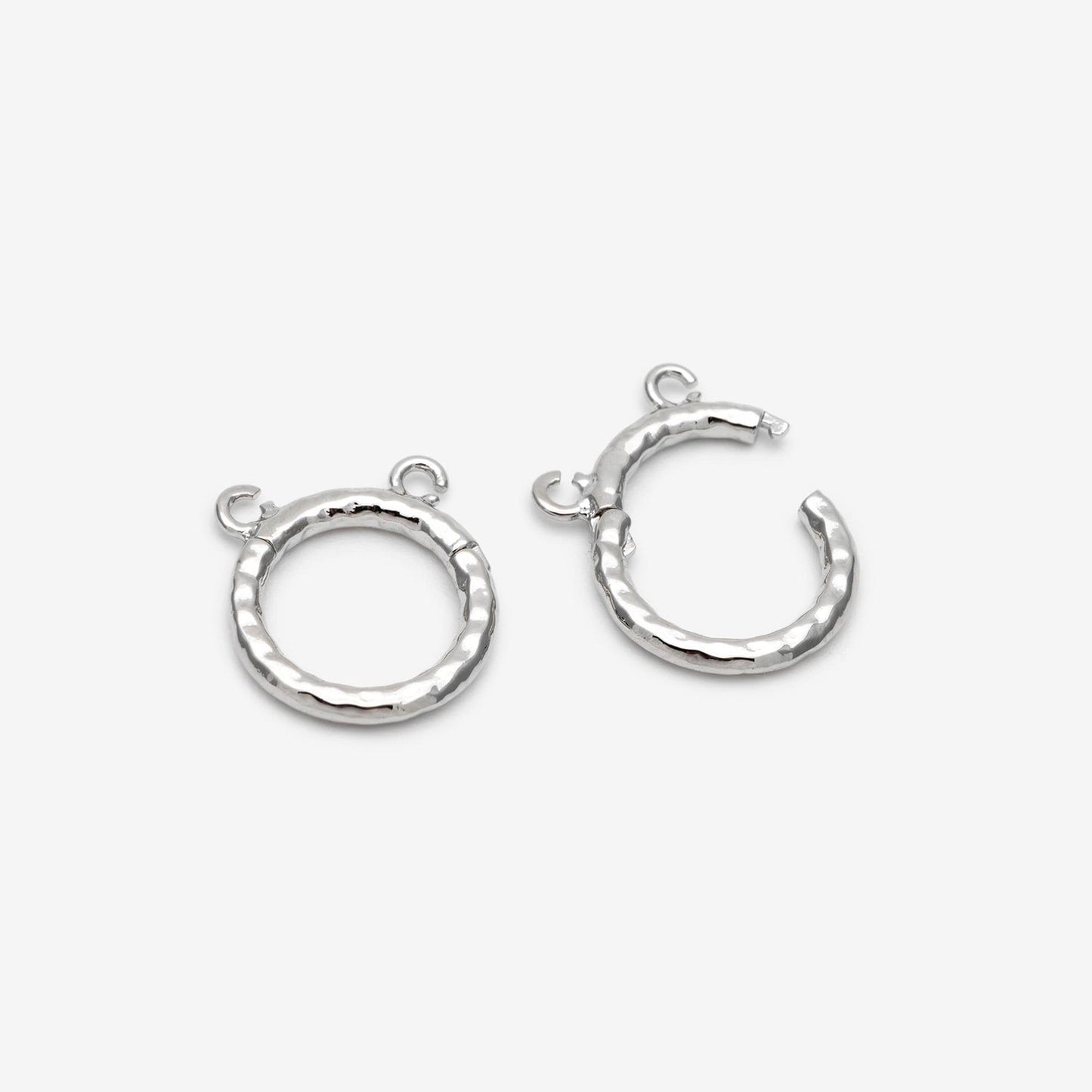 4pcs Gold Circle Clasp, Round Hammered Clasp for DIY Jewelry Making Supply (GB-4778)