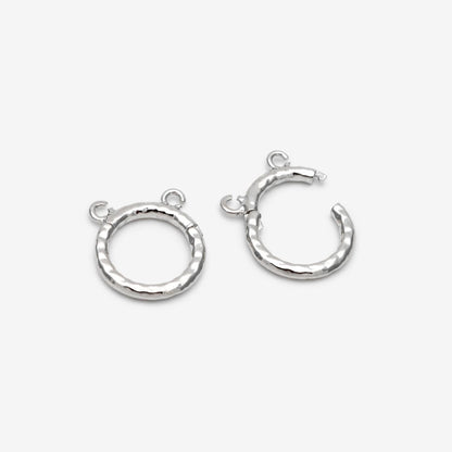 4pcs Gold Circle Clasp, Round Hammered Clasp for DIY Jewelry Making Supply (GB-4778)