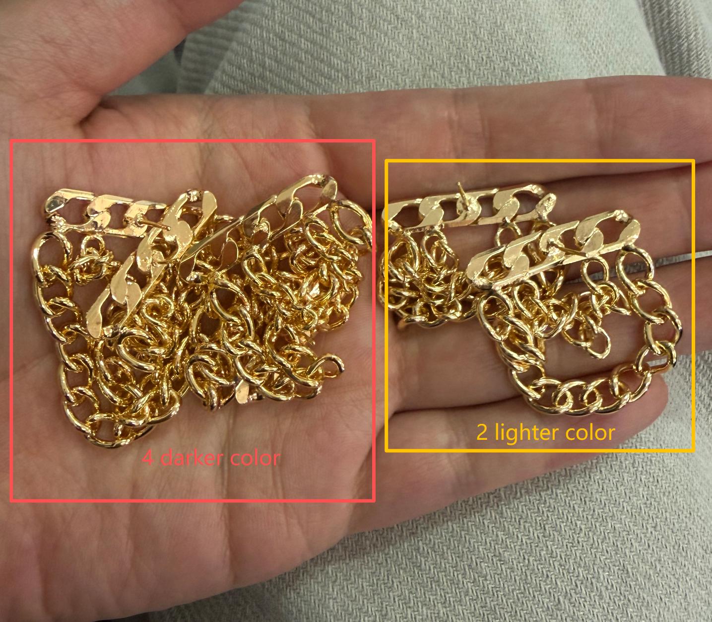 4pcs CZ Pave Gold Square Charms 15x13mm, Real Gold plated Brass Geometric Pendants (GB-376-G)