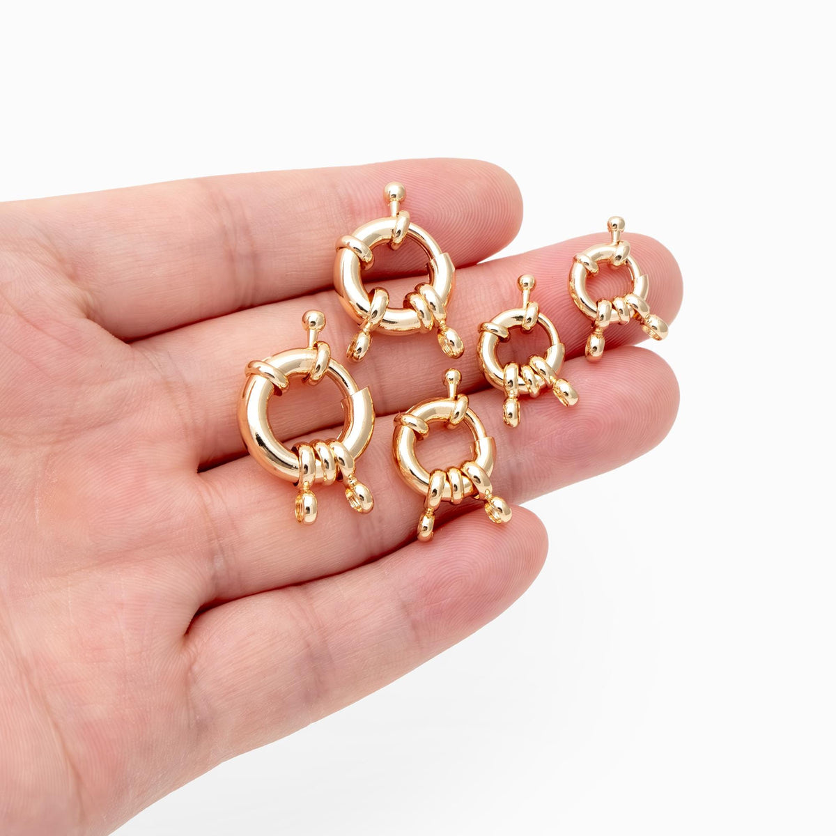 4pcs Gold/ Silver Sailor Clasp,Round Clasp,Sailor Clasp for DIY Jewelry Making Supply (GB-4777)