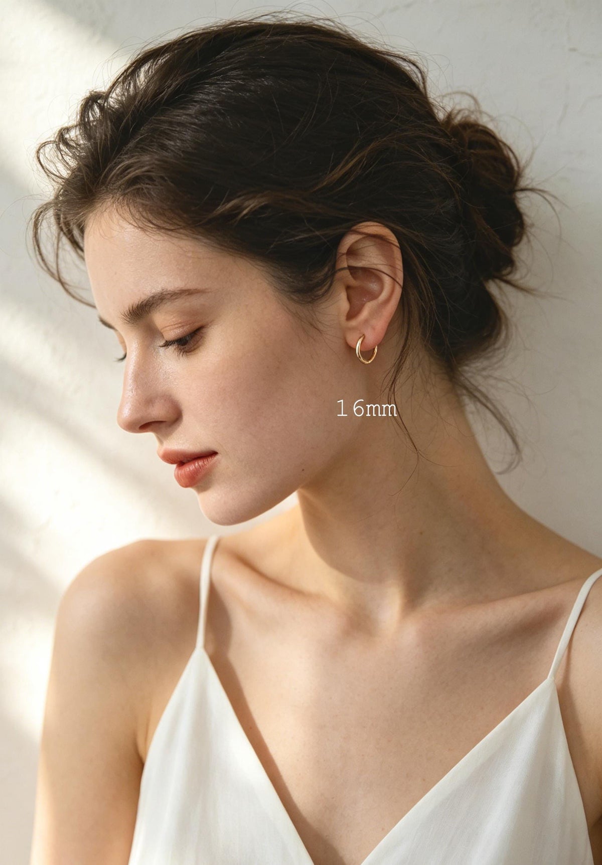 10pcs Gold/ Silver Tone Huggie Hoop Earrings, 2mm thick, 16/ 18/ 20mm, Stainless Steel Huggies, Minimalist Hoop Earrings (GB-2209)