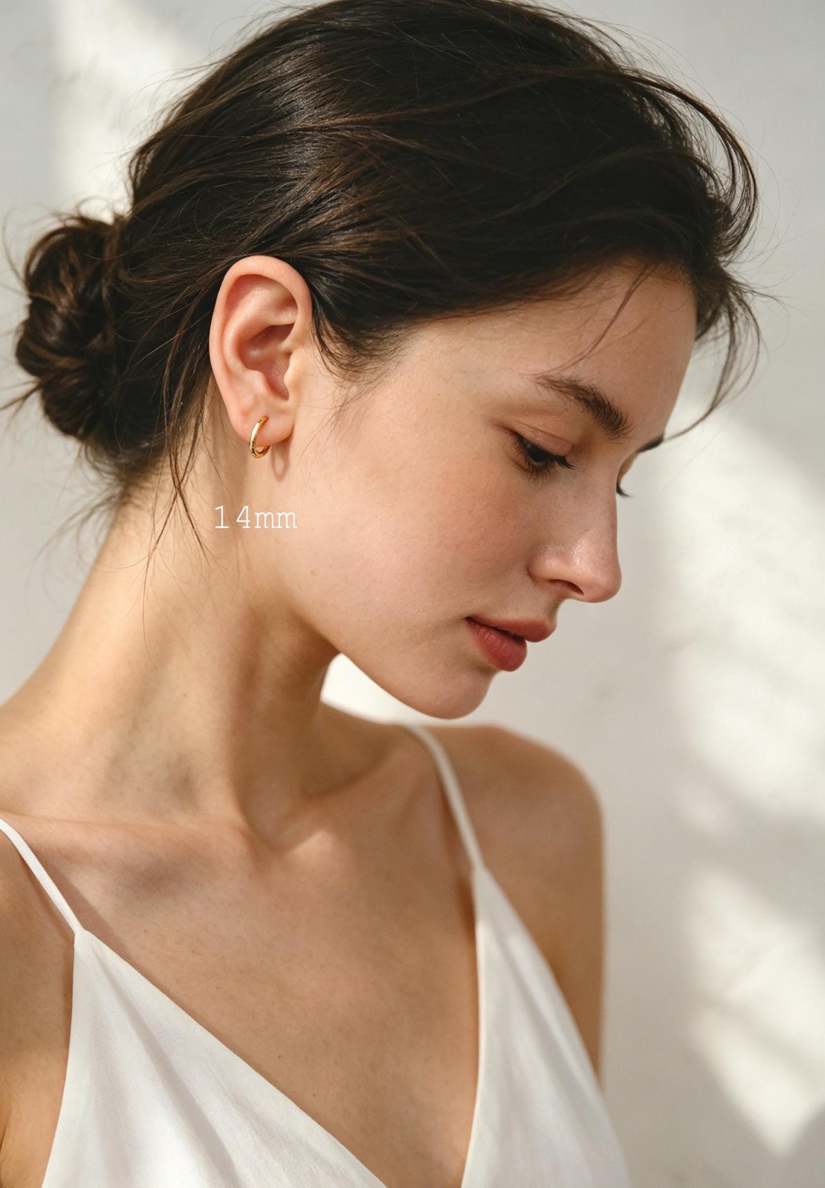 10pcs Gold/ Silver Rose Gold Huggie Hoop Earrings 14/ 16/ 18mm, Stainless Steel Hoops, Simple Hoops 1.6mm thick (GB-2200)