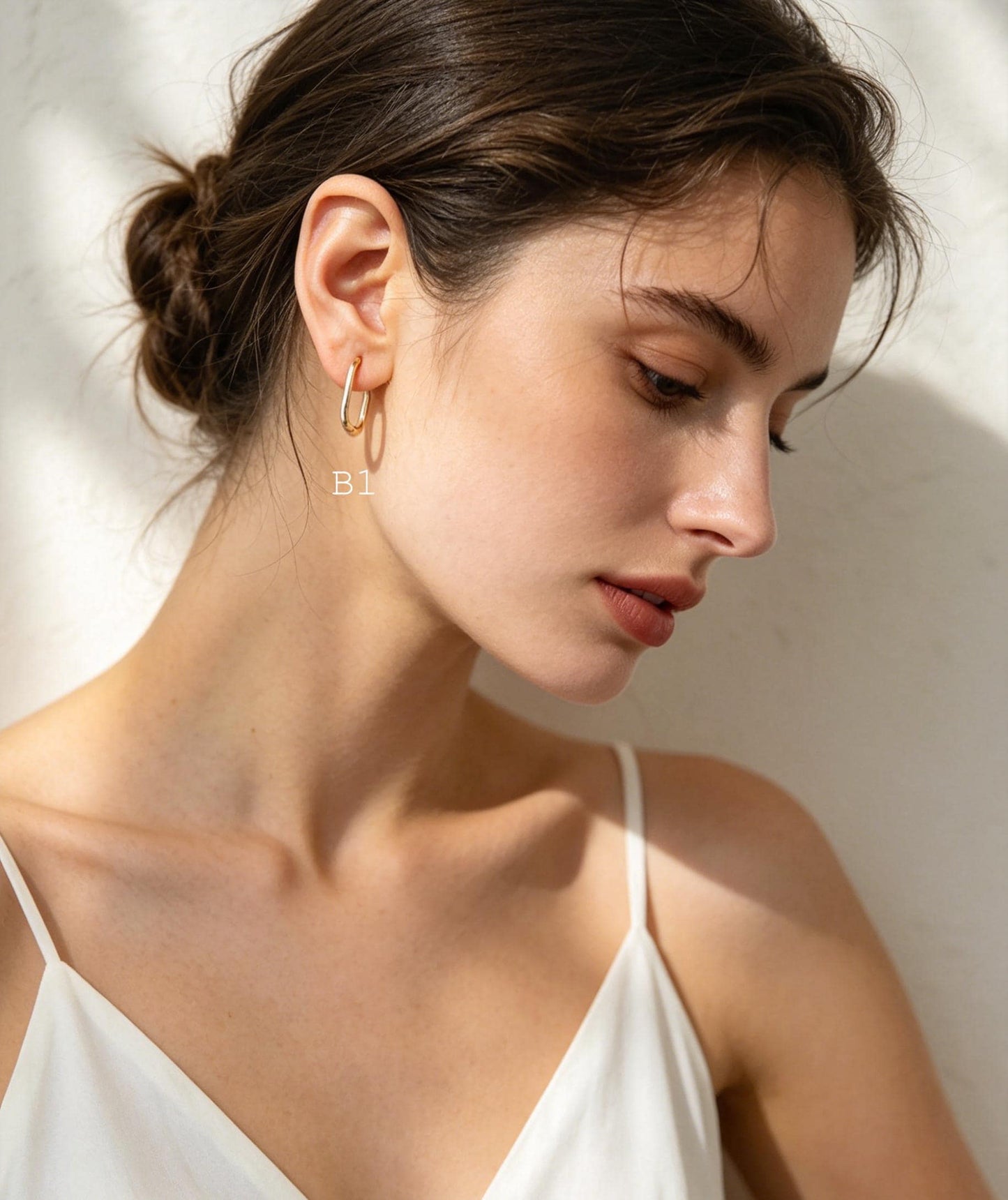 4pcs Gold/ Silver Dangle Minimalist Huggies Earring, Gold/ Rhodium plated Stainless Steel, Gold Huggie Earrings Supply (GB-2388)