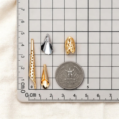 10pcs Gold/ Silver tone Bead Caps 18x11mm, Gold/ Rhodium plated Brass Tassel Caps, Lead Nickel Free (GB-1052)