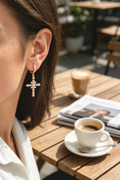 4pcs Cross Charm, Tiny Cross Charm, Cross Pendant, Cross Necklace Charm(GB-2731)