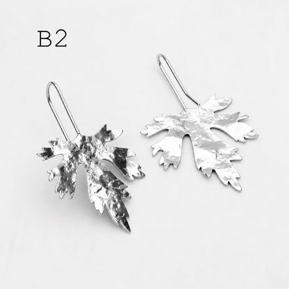 Gold/ Silver Tone Leaf Ear Hooks, Simple Earwires Earring Components (GB-3323)
