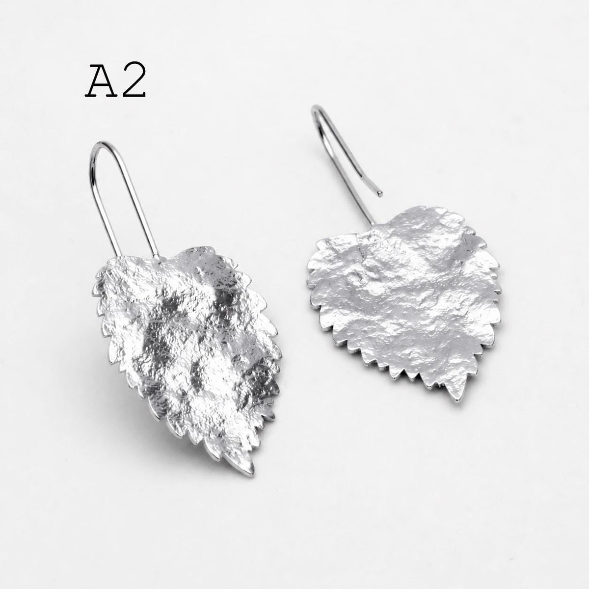 Gold/ Silver Tone Leaf Ear Hooks, Simple Earwires Earring Components (GB-3323)