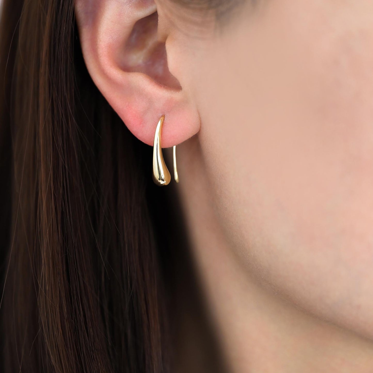 10pcs Gold/ Rhodium plated Brass Ear Hooks 38X13mm, Simple Earwires Earring Components (GB-3844)