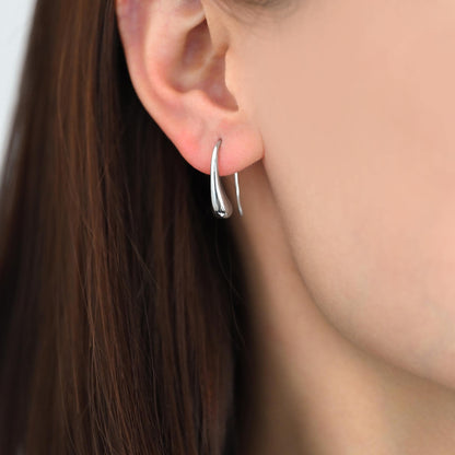 10pcs Gold/ Rhodium plated Brass Ear Hooks 38X13mm, Simple Earwires Earring Components (GB-3844)