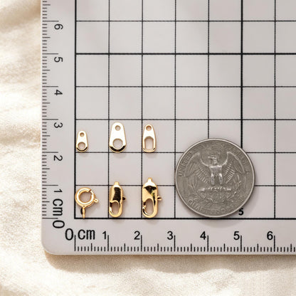 20pcs Gold/ Silver Lobster Claw Clasps 10/ 12mm, Real Gold/ rhodium plated Brass, Necklace Bracelet Charm Clasps (GB-3764)