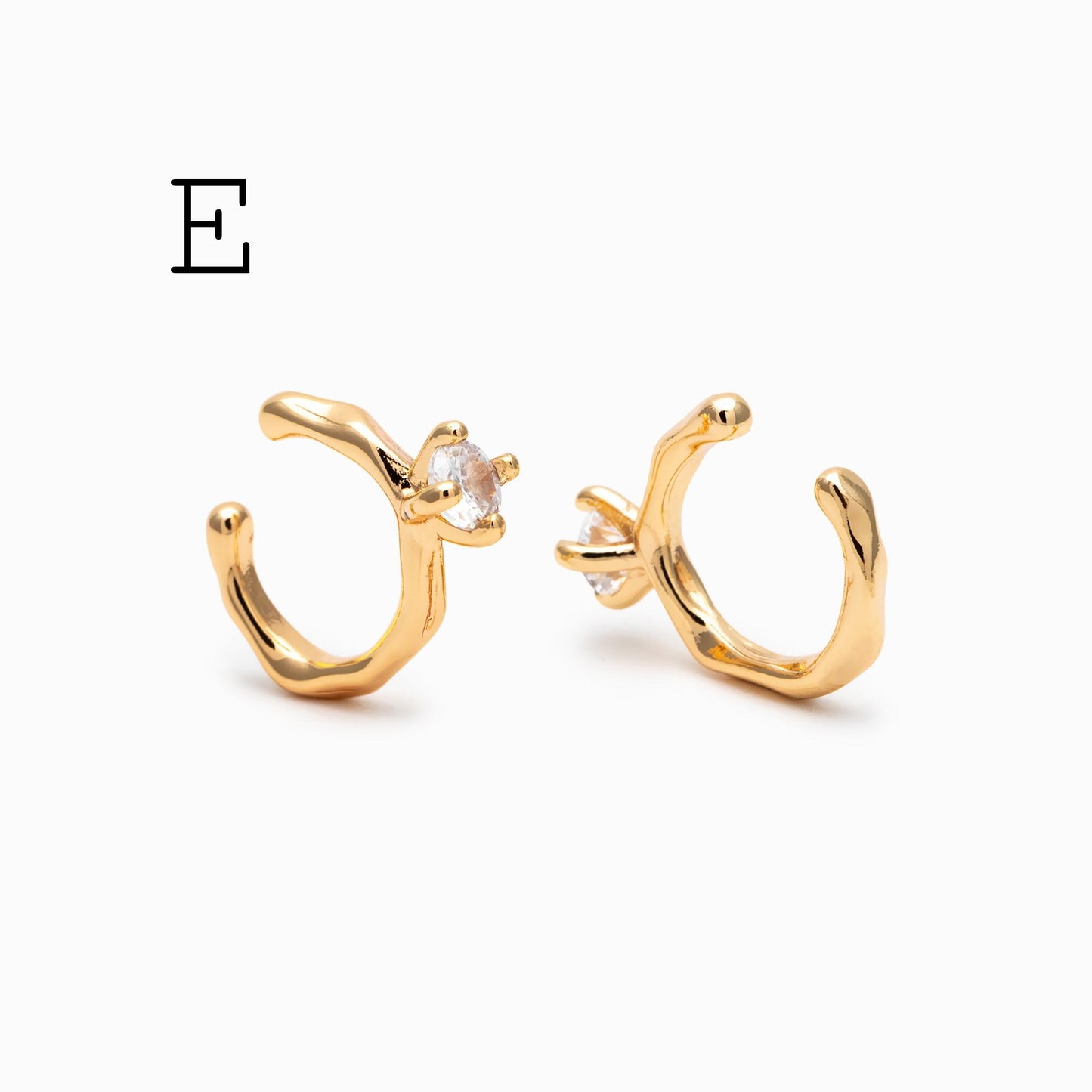 10pcs CZ Pave Gold Ear Cuff, Minimalist Ear Cuff, Dainty Earcuff Earring (GB-3539)