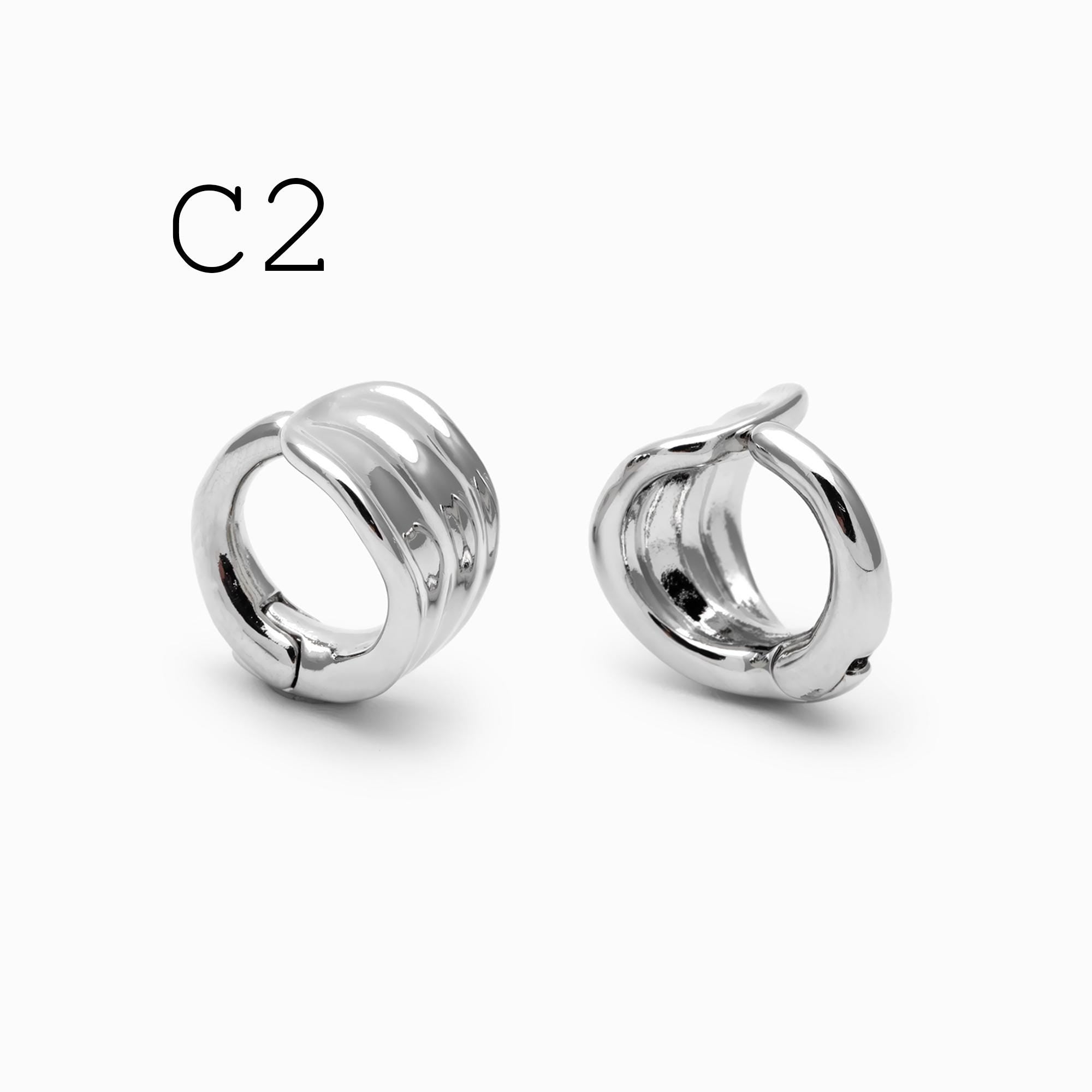 4pcs Gold/ Silver Tone Ear Cuff, Minimalist Cartilage Earrings, Dainty Clip On Earrings (GB-4579)