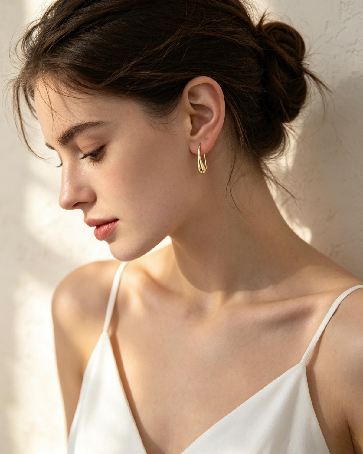 10pcs Gold/ Rhodium plated Brass Ear Hooks , Simple Earwires Earring Components (GB-3022)