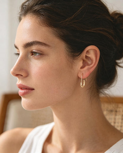 10pcs Gold/ Rhodium plated Brass Ear Hooks , Simple Earwires Earring Components (GB-3022)