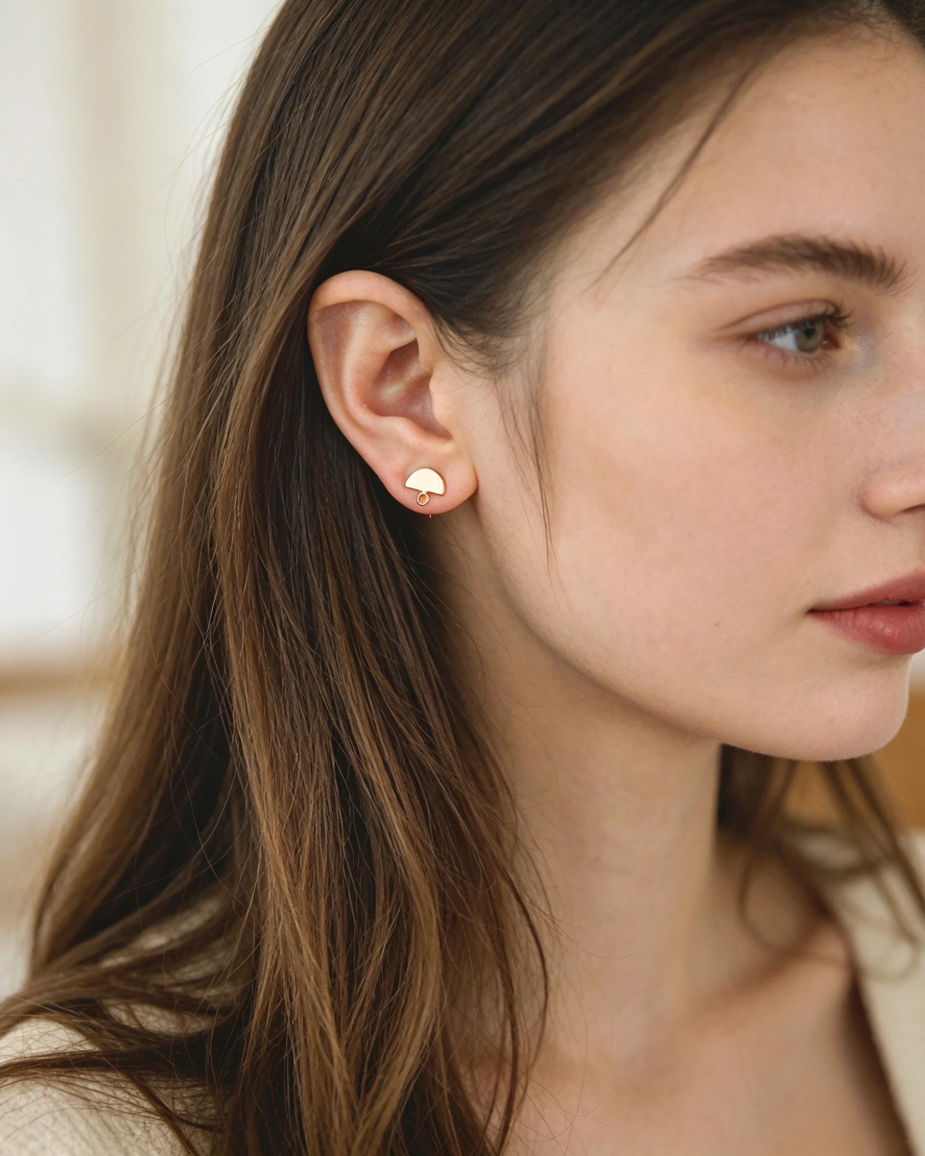 10pcs Gold/ Silver tone Geometric Earrings, 18K Gold/ Rhodium plated Brass, Minimalist Earring Components (GB-624)
