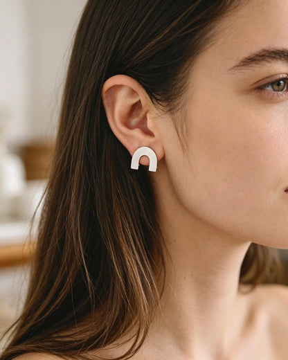 10pcs Gold/ Silver tone Geometric Earrings, 18K Gold/ Rhodium plated Brass, Minimalist Earring Components (GB-624)