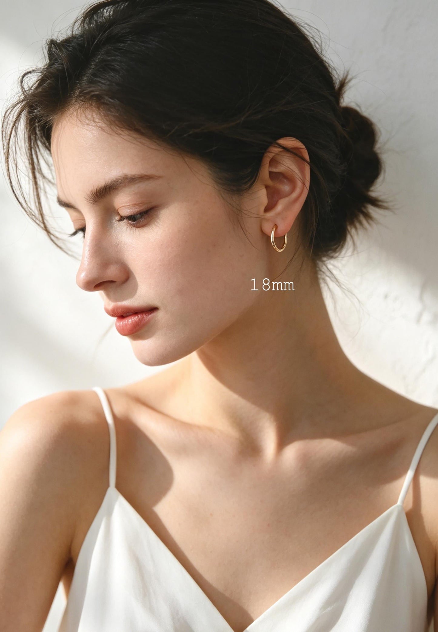 10pcs Gold/ Silver Tone Huggie Hoop Earrings, 2mm thick, 16/ 18/ 20mm, Stainless Steel Huggies, Minimalist Hoop Earrings (GB-2209)