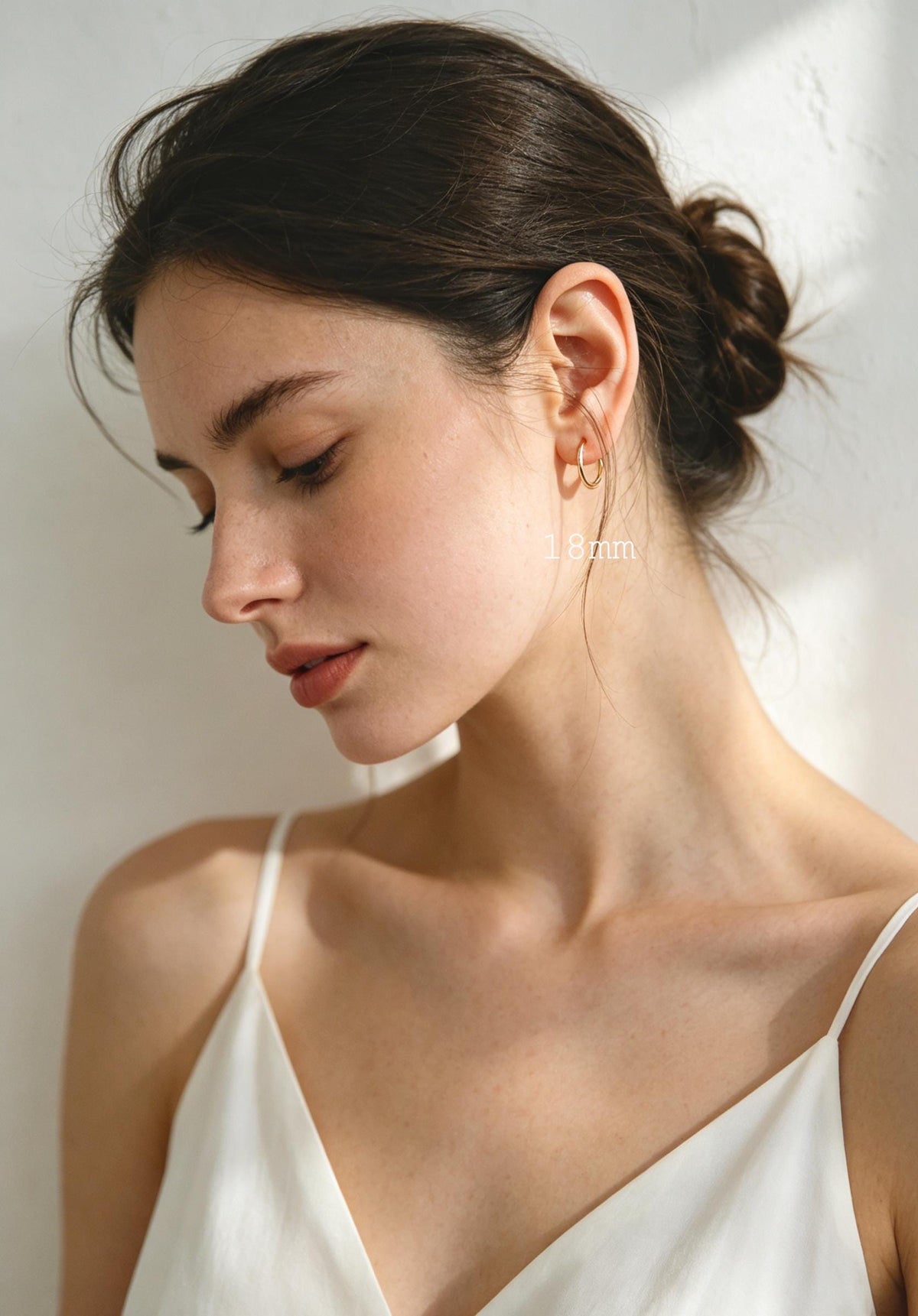 10pcs Gold/ Silver Rose Gold Huggie Hoop Earrings 14/ 16/ 18mm, Stainless Steel Hoops, Simple Hoops 1.6mm thick (GB-2200)