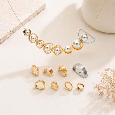 10pcs Gold Geometric Bead Frame Charms, Real Gold plated Brass Geometric Link Connectors (GB-112)