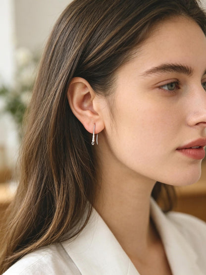 10pcs Gold/ Rhodium plated Brass Shell Earring Hook with Loop, Simple Earwires Earring Components (GB-2968)