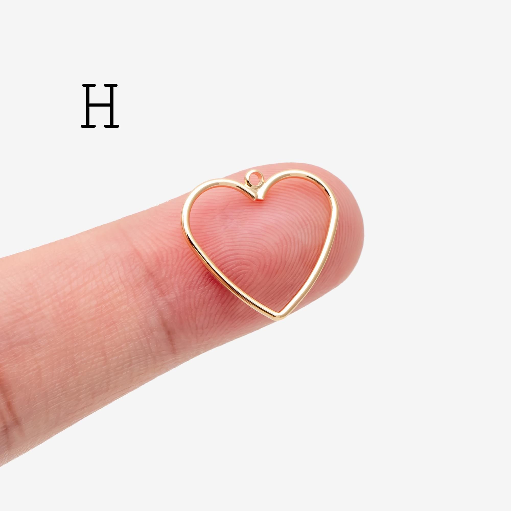 10pcs Gold/ Silver Tone Geometric Charms, 18K Gold/ Rhodium plated Brass Link Pendants, Teardrop Square Rhombus Triangle Heart (GB-368)