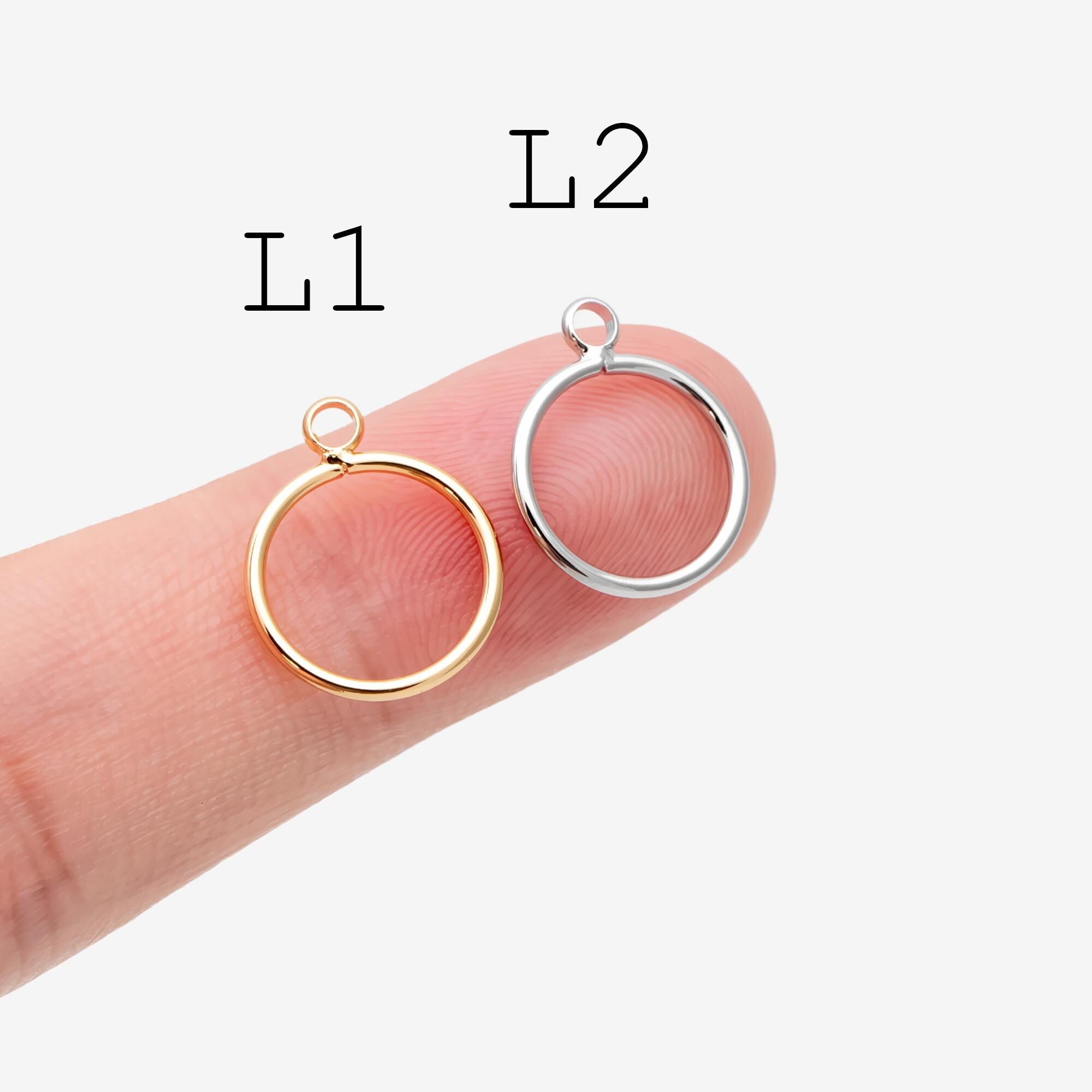10pcs Gold/ Silver Tone Geometric Charms, 18K Gold/ Rhodium plated Brass Link Pendants, Teardrop Square Rhombus Triangle Heart (GB-368)