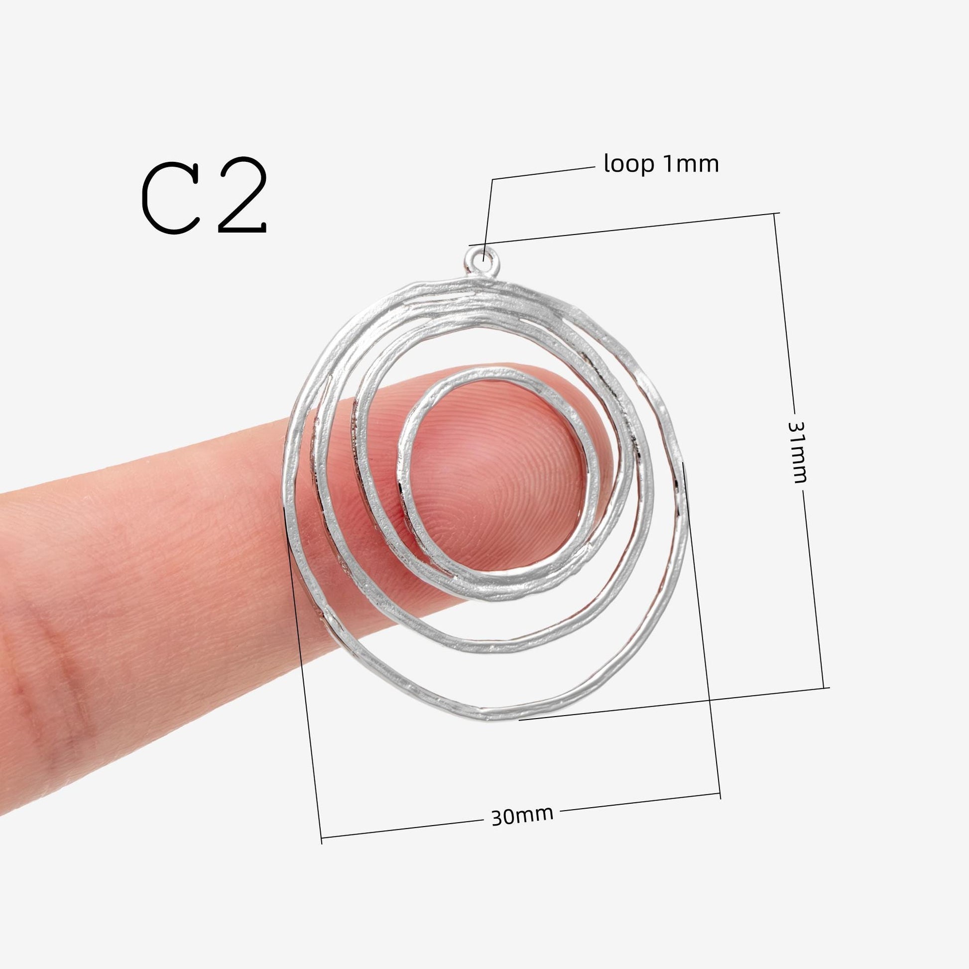 10pcs Spiral Jewelry Findings, Abstract Swirl Stud Earrings & Pendant Charms, Gold Silver Plated Components for DIY Jewelry Making (GB-1066)