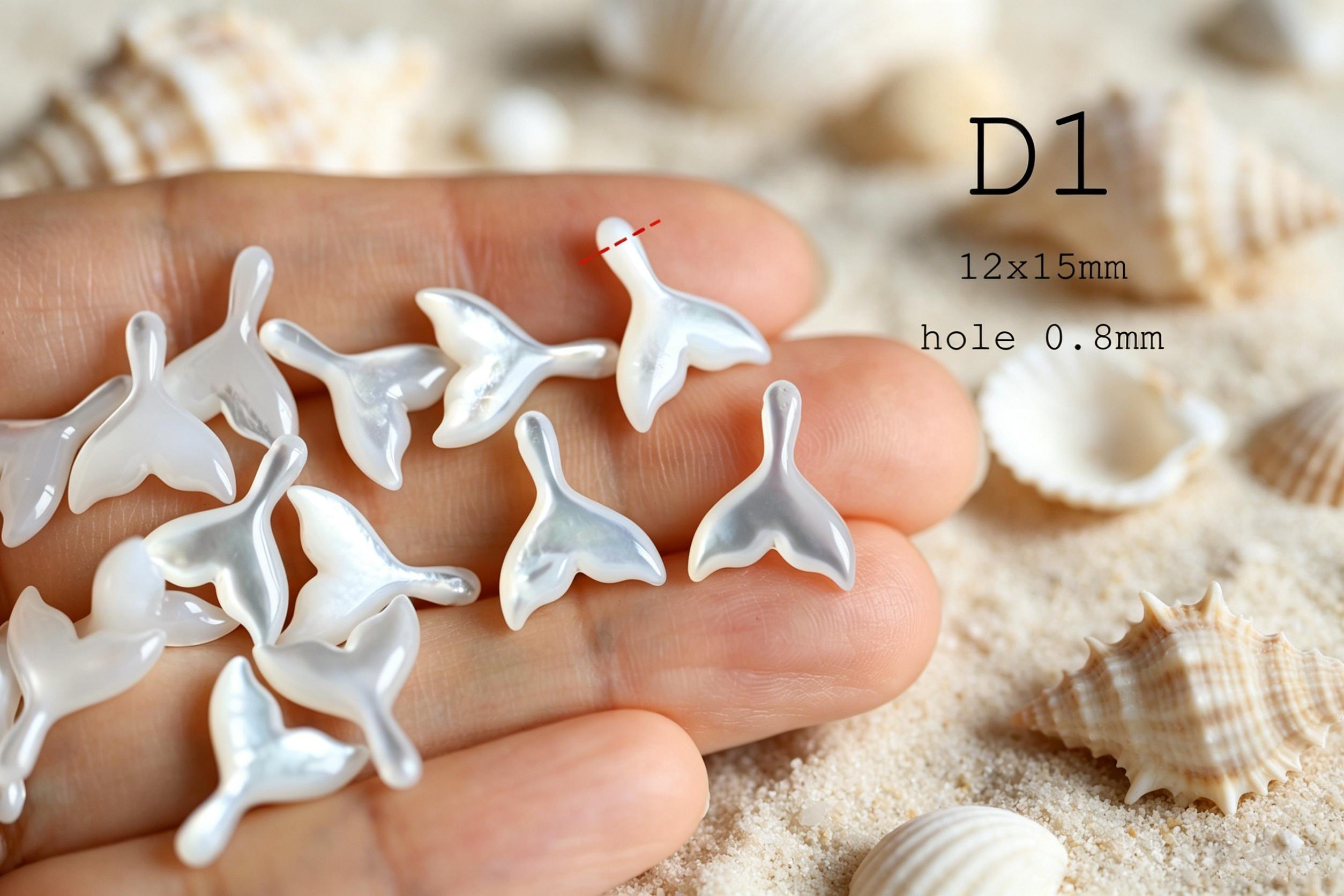 4pcs Single-Sided Carved Shell Beads, Mother of Pearl Animal & Sea Shapes for DIY Bracelet, Handmade Jewelry (BK-006)