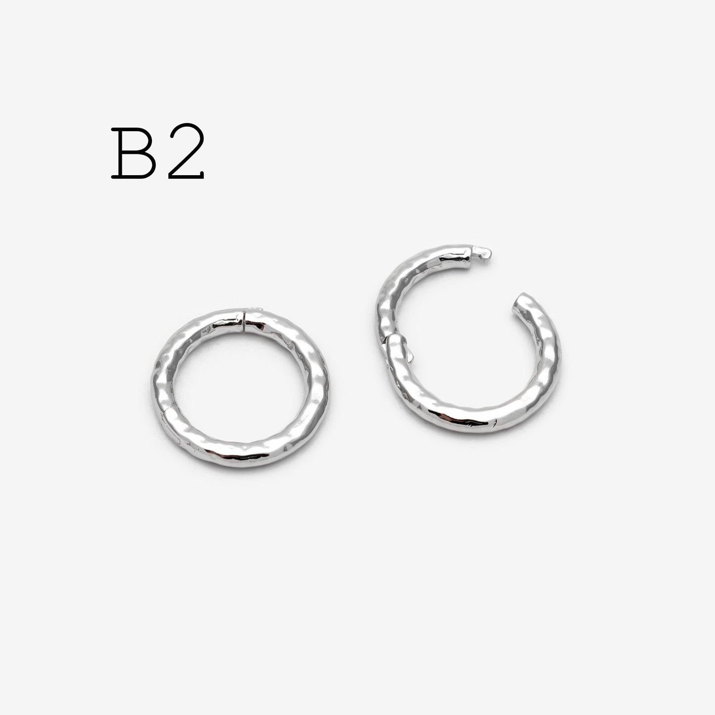 4pcs Gold Circle Clasp, Round Hammered Clasp for DIY Jewelry Making Supply (GB-4778)