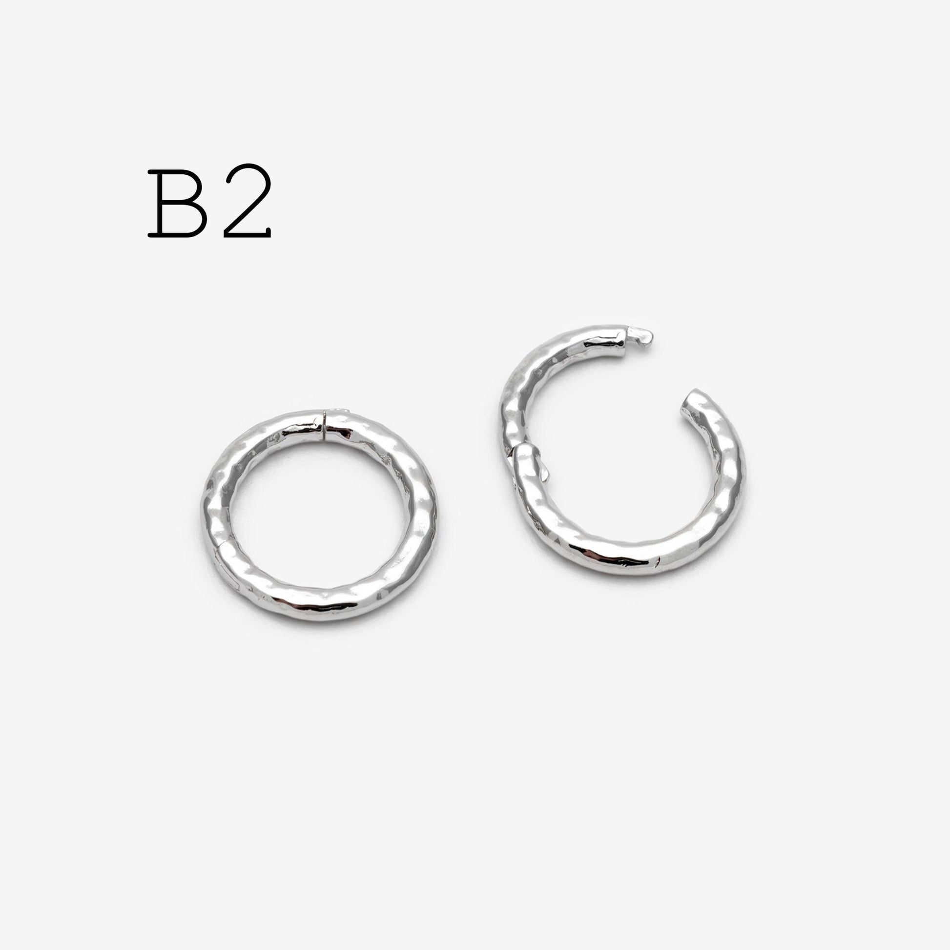 4pcs Gold Circle Clasp, Round Hammered Clasp for DIY Jewelry Making Supply (GB-4778)