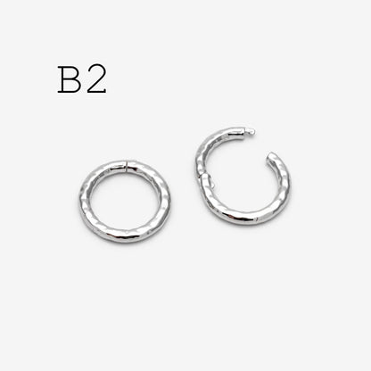 4pcs Gold Circle Clasp, Round Hammered Clasp for DIY Jewelry Making Supply (GB-4778)
