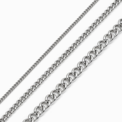 Gold/ Silver Tone Curb Chains 1.3/ 1.6/ 2.5/ 4mm, 18K Gold/ Rhodium plated Brass (#LK-249)/ 1 Meter=3.3 ft