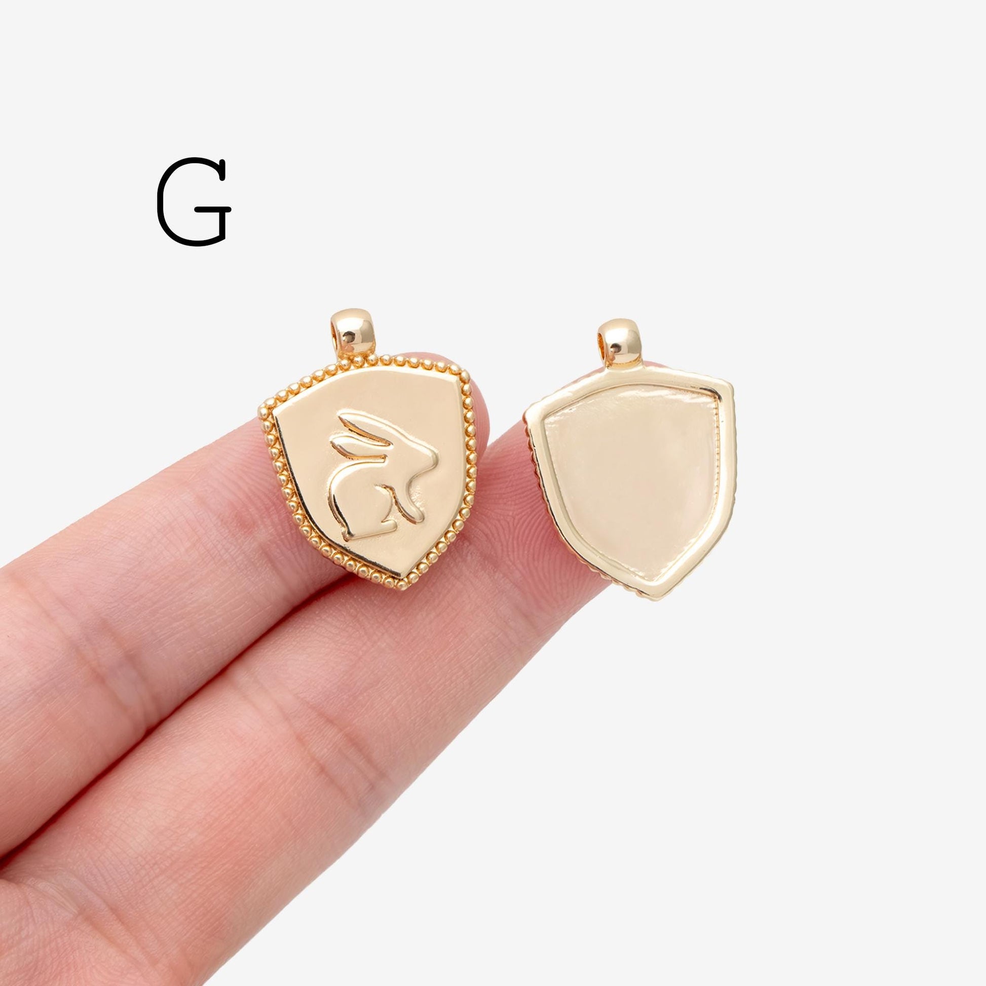 4pcs CZ Pave Gold Animal Charms, Earring Findings, Jewelry Making, Diy Material, Jewelry Supplies (GB-2507)