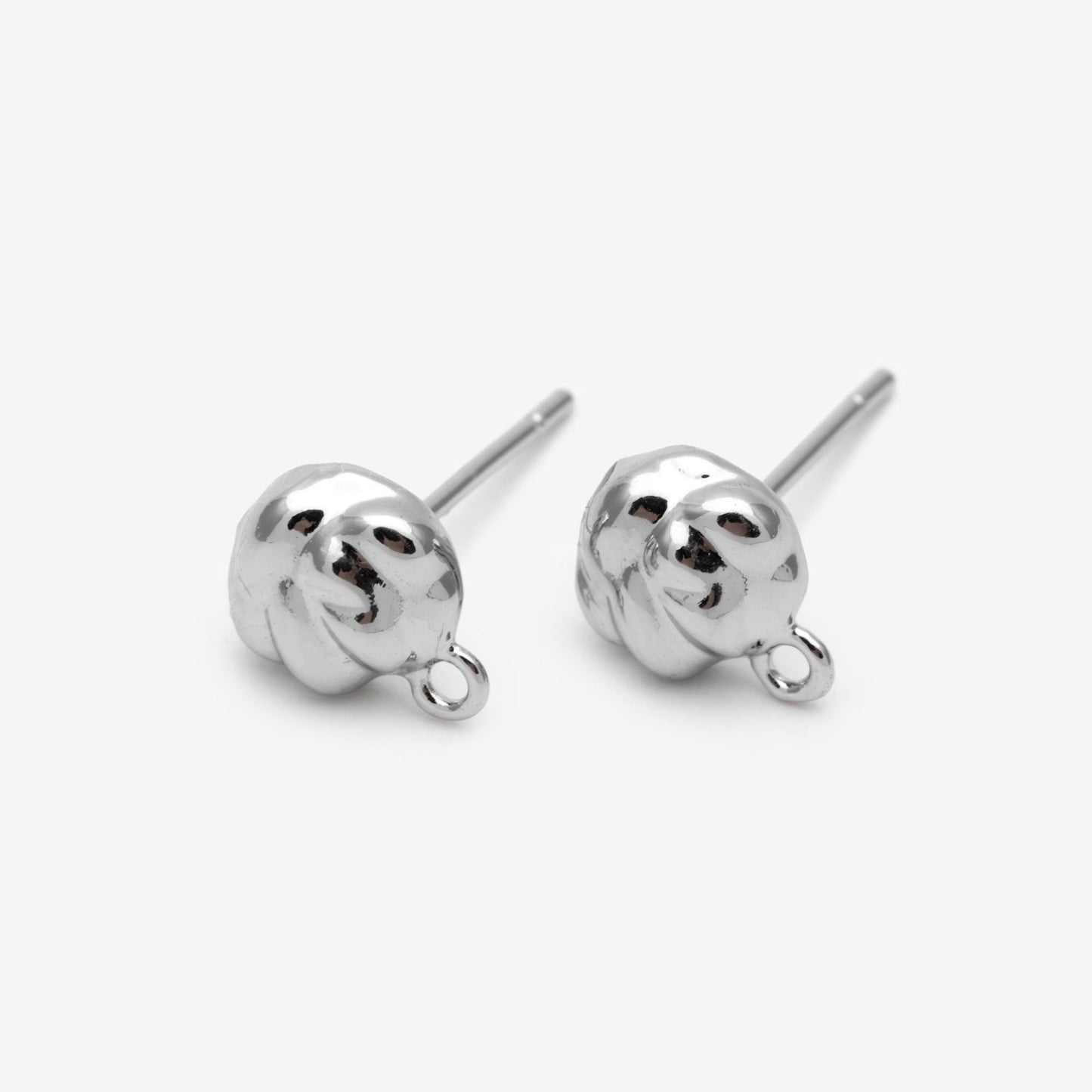 10pcs Gold Irregular Earring with Loop, 18K Gold plated Brass, Stud Earring Components (GB-3339)