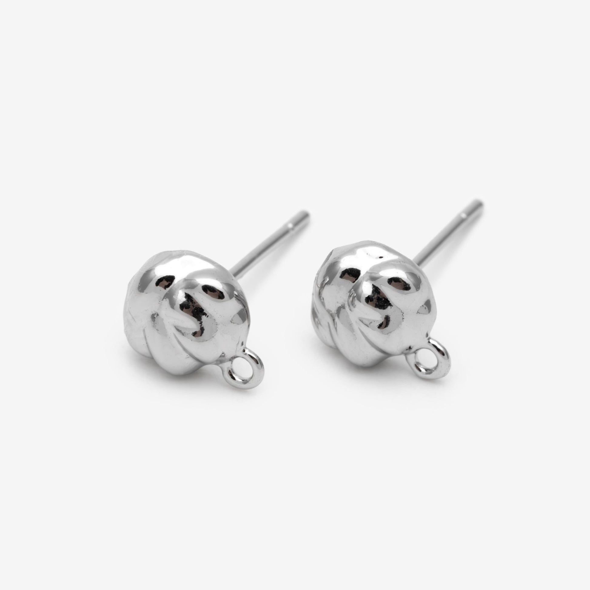 10pcs Gold Irregular Earring with Loop, 18K Gold plated Brass, Stud Earring Components (GB-3339)