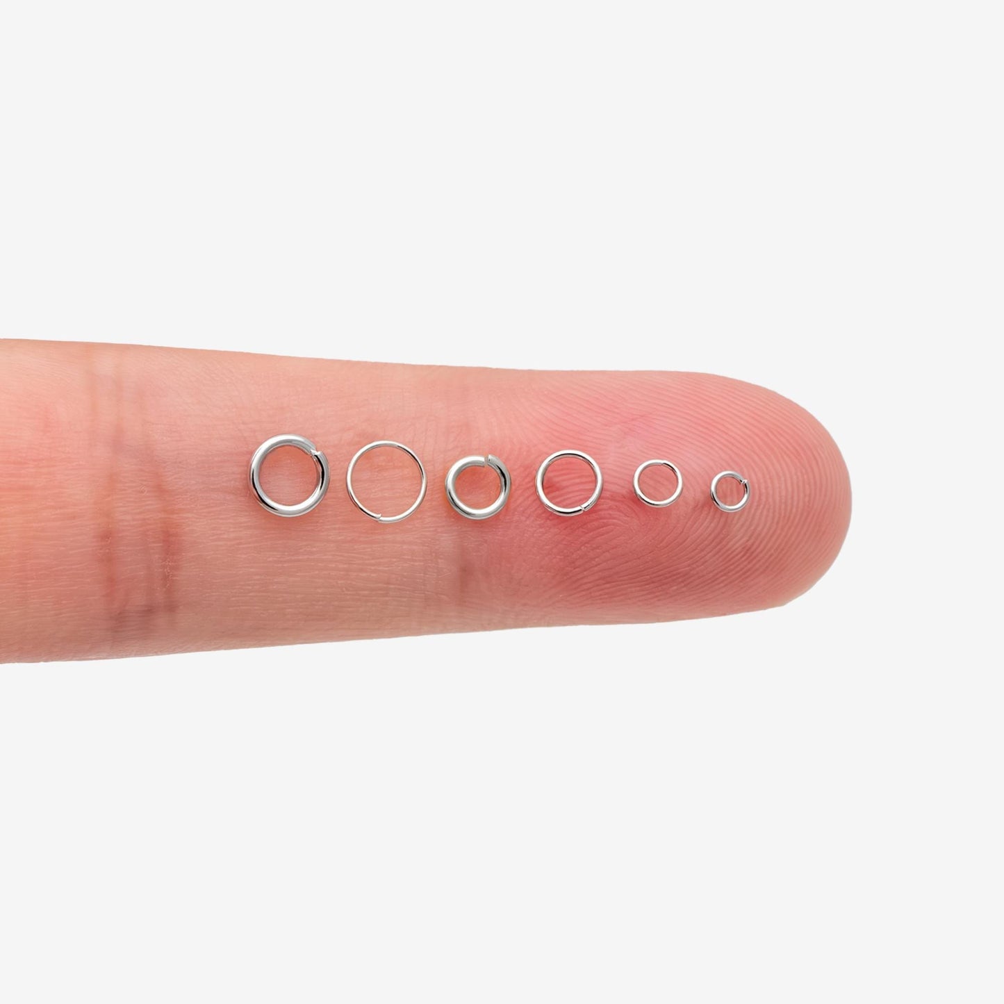200pcs Silver tone Open Jump Rings, Rhodium plated Stainless Steel Split Rings, 2.5/ 3/ 5mm by 0.4mm Thin Loop, Connect Tiny Chain (#GB-246)