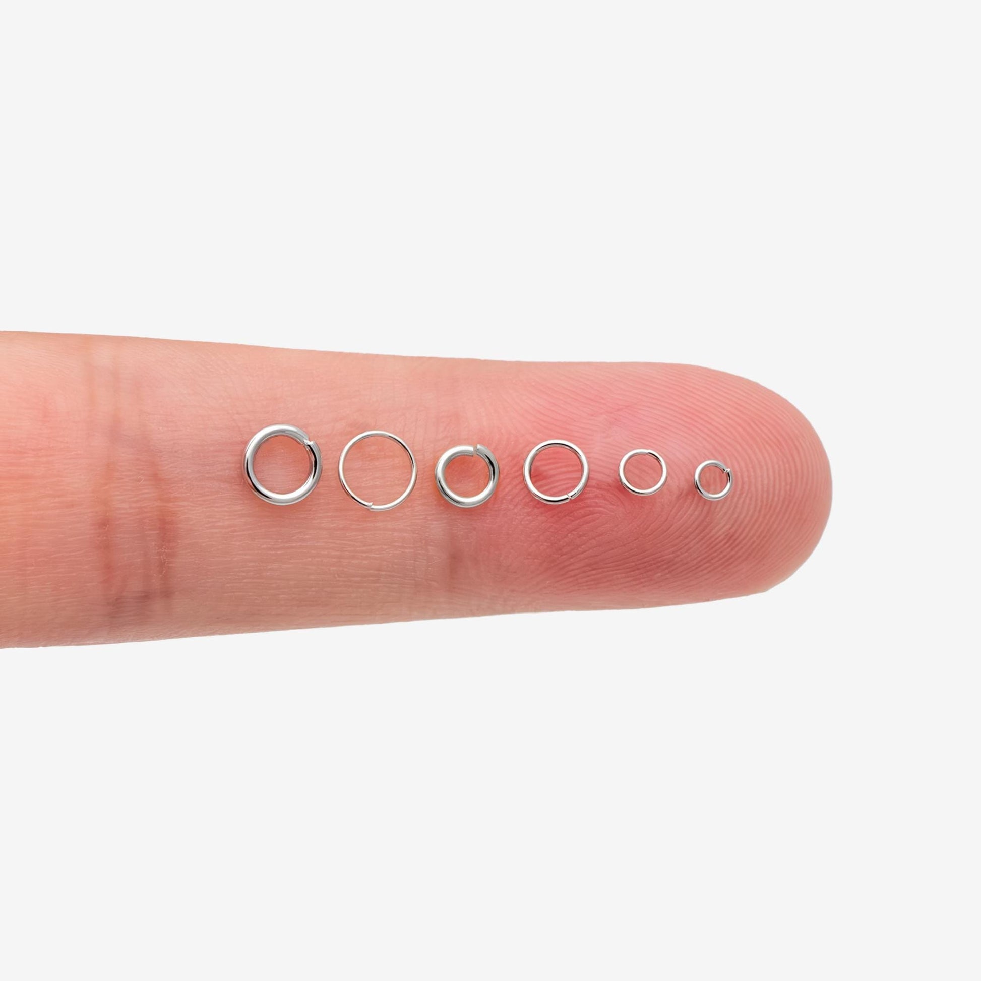 200pcs Silver tone Open Jump Rings, Rhodium plated Stainless Steel Split Rings, 2.5/ 3/ 5mm by 0.4mm Thin Loop, Connect Tiny Chain (#GB-246)