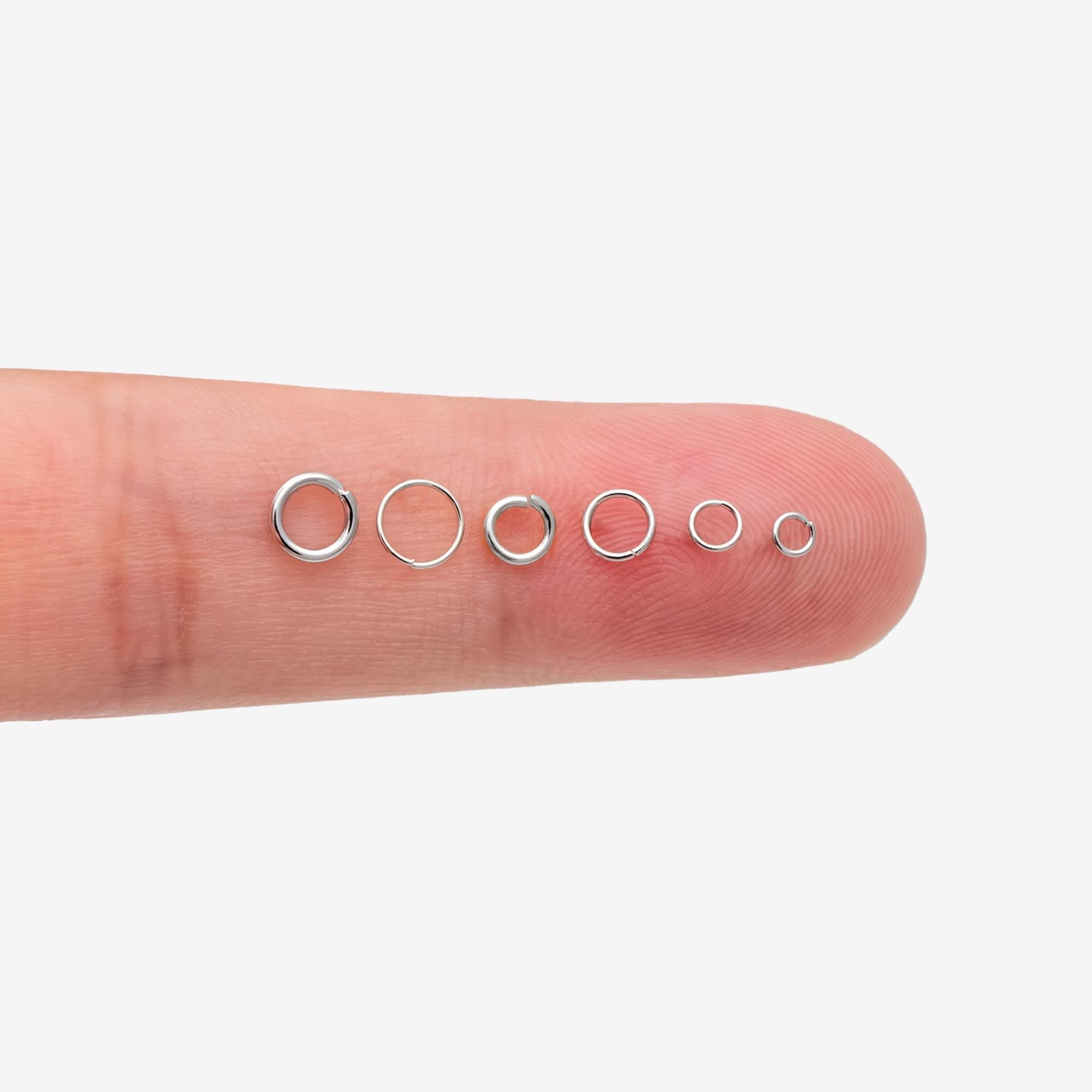 200pcs Silver tone Open Jump Rings, Rhodium plated Stainless Steel Split Rings, 2.5/ 3/ 5mm by 0.4mm Thin Loop, Connect Tiny Chain (#GB-246)