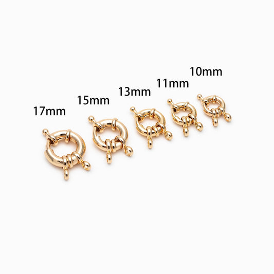 4pcs Gold/ Silver Sailor Clasp,Round Clasp,Sailor Clasp for DIY Jewelry Making Supply (GB-4777)