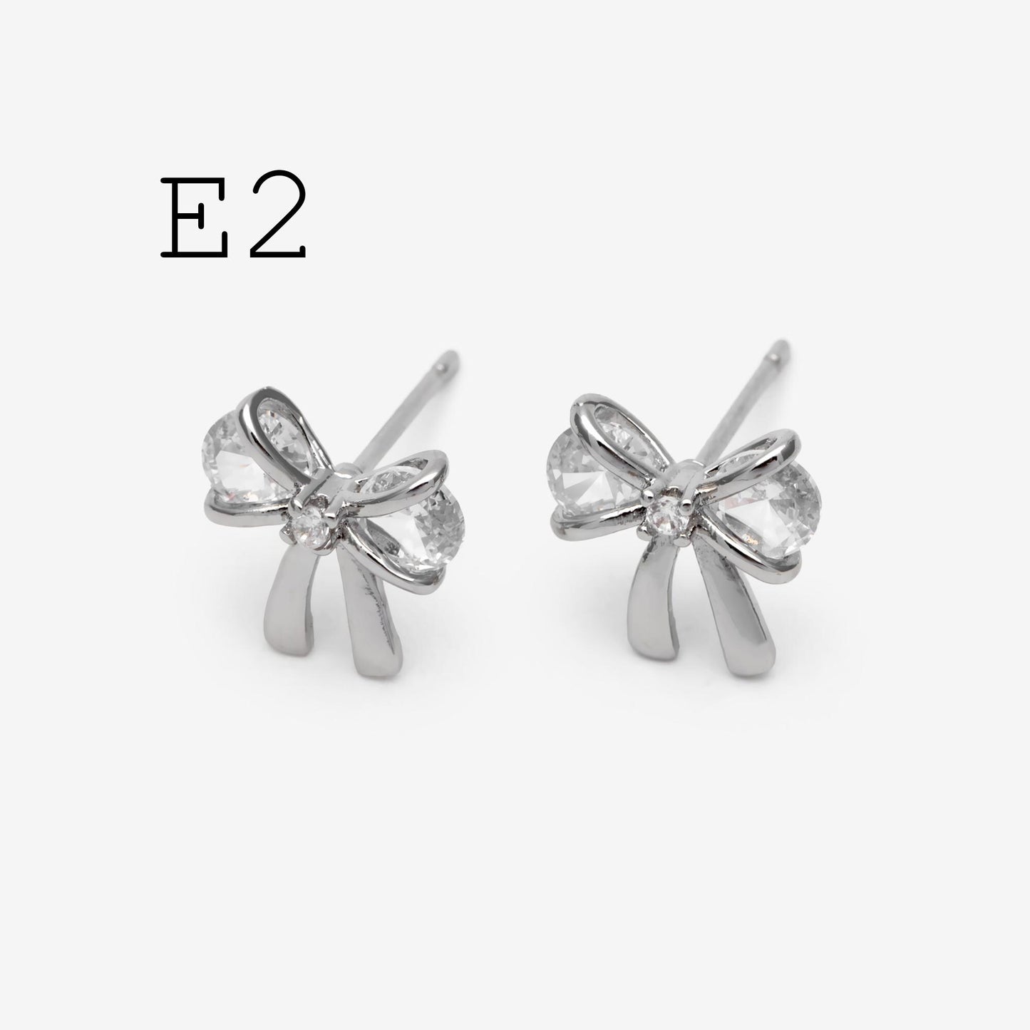 10pcs Tiny Bowknot Stud Earrings: 18K Gold Plated Brass (GB-4257)