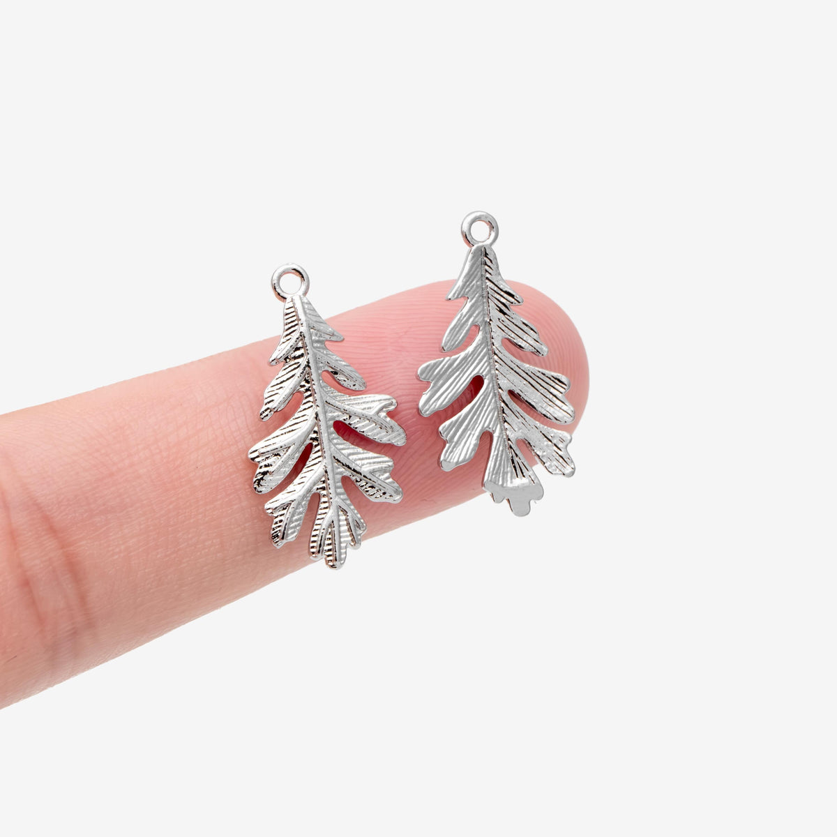 10pcs Gold/ Silver Oak Tree Leaf Charm, Earring Findings, Jewelry Making, Diy Material, Jewelry Supplies (GB-214-A)