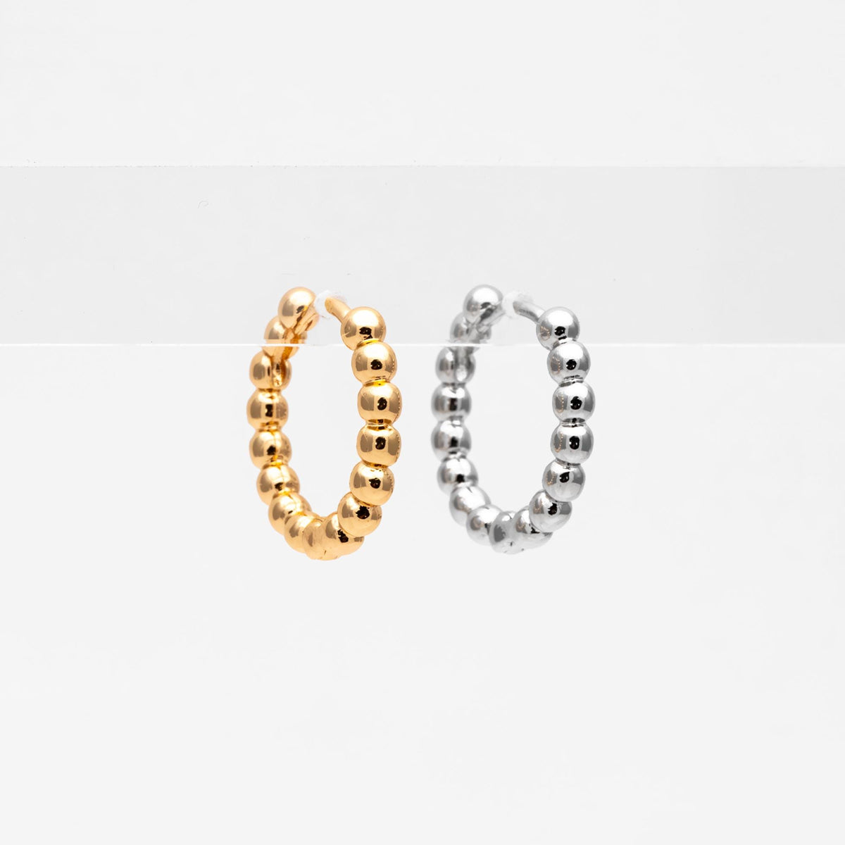 10pcs Gold/ Silver Hoop Earrings, 20mm, Gold Huggie Earrings, Gold Hoops, Huggies (GB-1948)